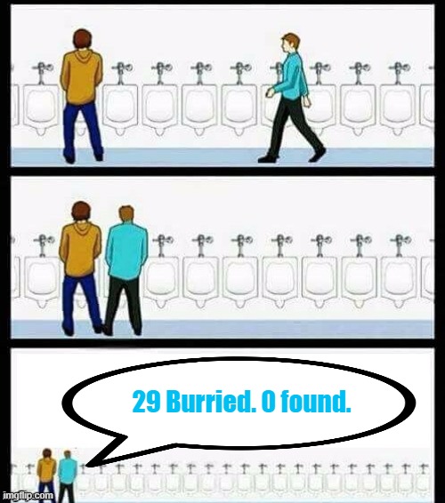 39 buried | 29 Burried. 0 found. | image tagged in pointless | made w/ Imgflip meme maker