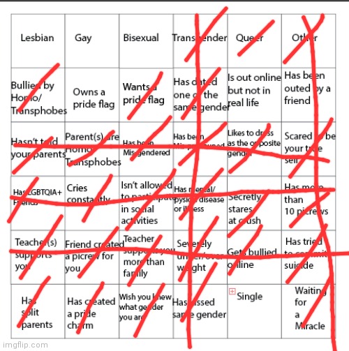 Im gay lol | image tagged in lgbtqia bingo | made w/ Imgflip meme maker