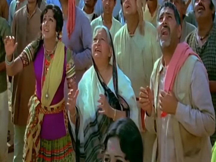 Mausi in Sholay Blank Meme Template