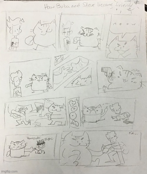 I made this comic with my friend in class :D | image tagged in drawings | made w/ Imgflip meme maker