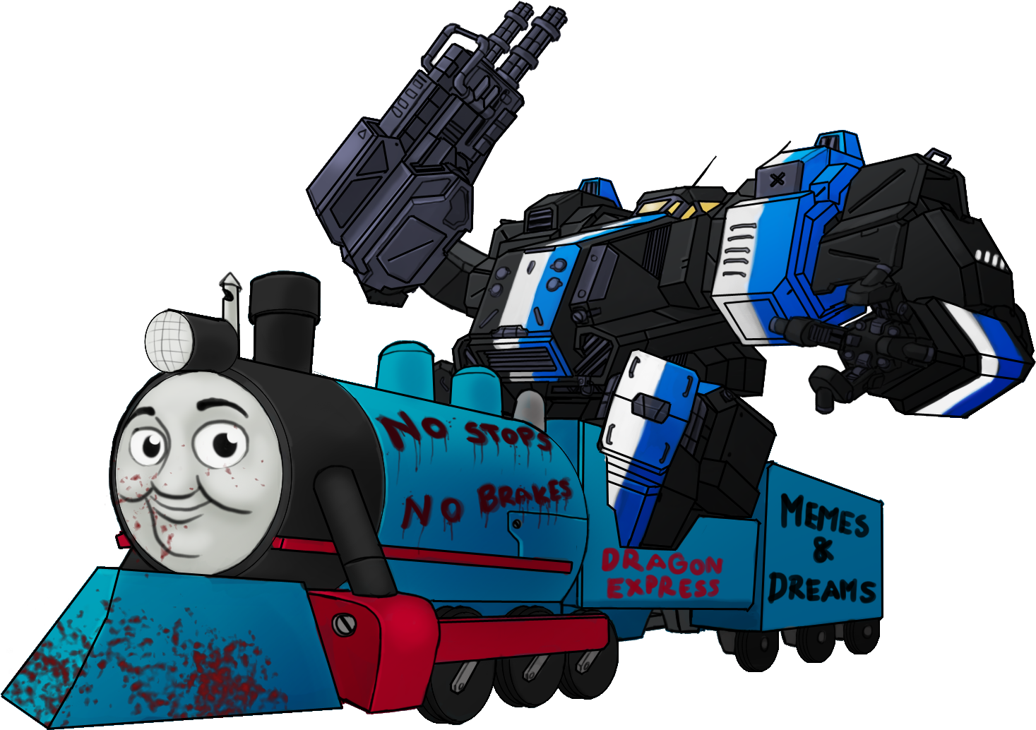 Thomas the tank engine Blank Meme Template