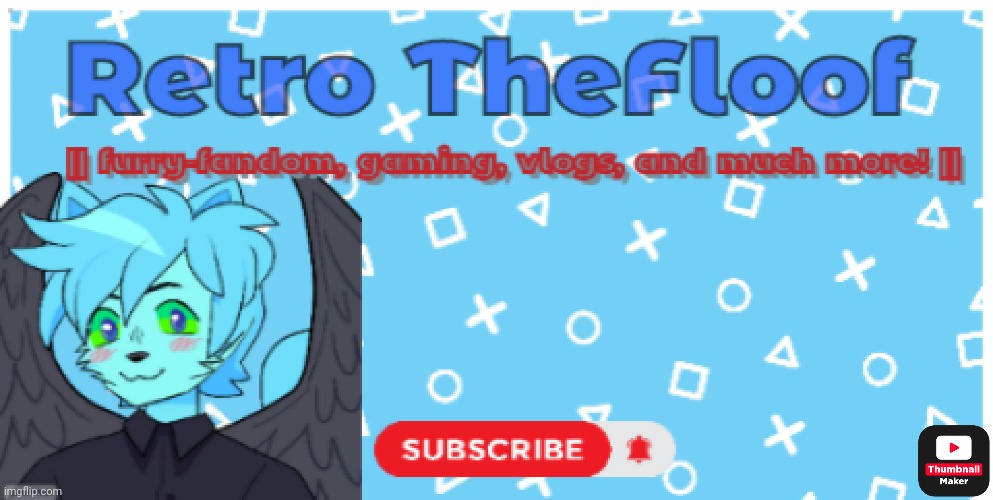My YouTube Banner | image tagged in youtube,furry,gaming,advertising,banner | made w/ Imgflip meme maker