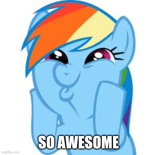 Rainbow Dash so awesome | SO AWESOME | image tagged in rainbow dash so awesome | made w/ Imgflip meme maker