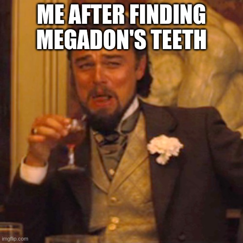 very rare | ME AFTER FINDING MEGADON'S TEETH | image tagged in memes,laughing leo | made w/ Imgflip meme maker