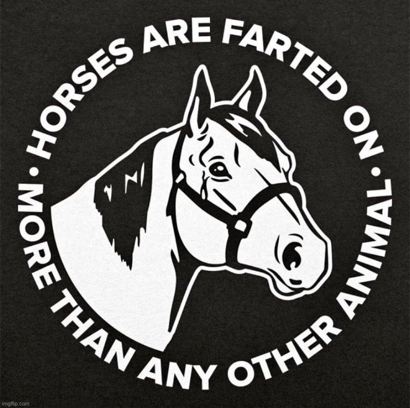 Horses are farted on | image tagged in horses are farted on | made w/ Imgflip meme maker