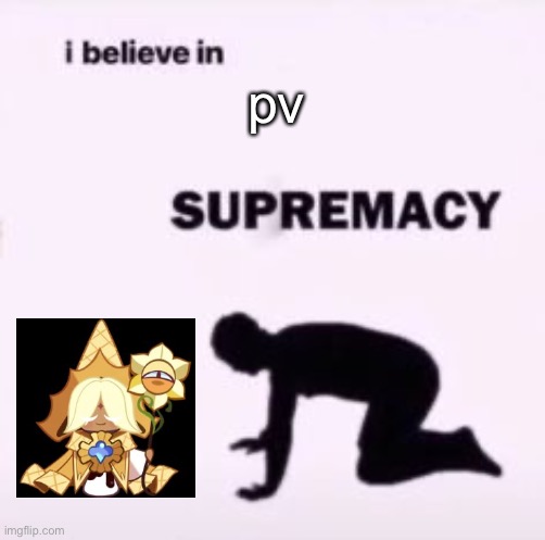 .__. | pv | image tagged in i believe in supremacy | made w/ Imgflip meme maker