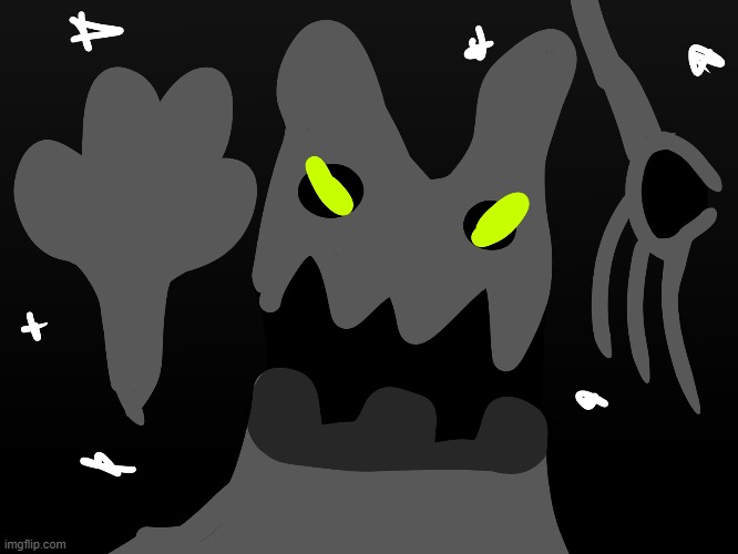 I tried to draw Bouldergeist from maro galax  bc I think he's cool | made w/ Imgflip meme maker