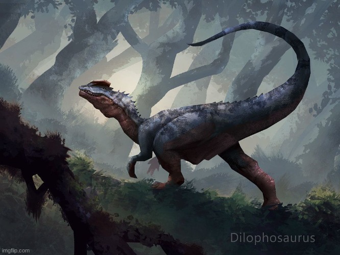Dilophisaurus in it's habitat | made w/ Imgflip meme maker