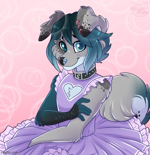 OwO (By fraisensfw) | image tagged in furry,femboy,cute,adorable,dress | made w/ Imgflip meme maker