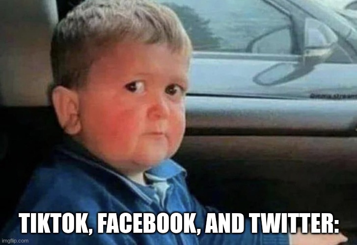 Scared kid car | TIKTOK, FACEBOOK, AND TWITTER: | image tagged in scared kid car | made w/ Imgflip meme maker