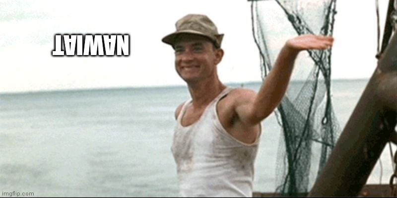Forest Gump waving | NAWIAT | image tagged in forest gump waving | made w/ Imgflip meme maker