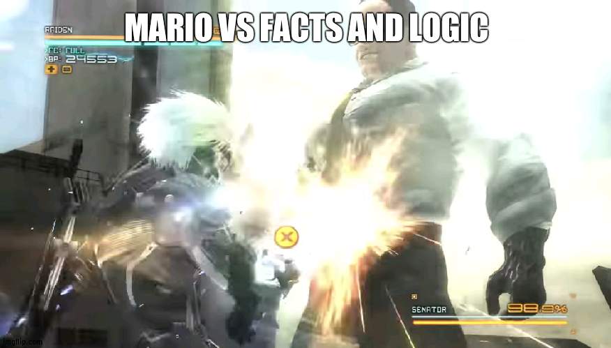 title | MARIO VS FACTS AND LOGIC | made w/ Imgflip meme maker