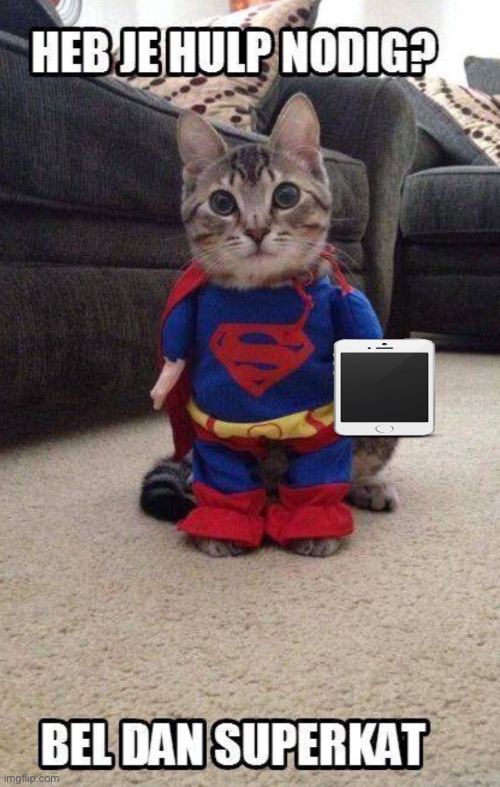 Superkat voor als je in nood bent (Ja ik ben nl) | image tagged in super cat | made w/ Imgflip meme maker