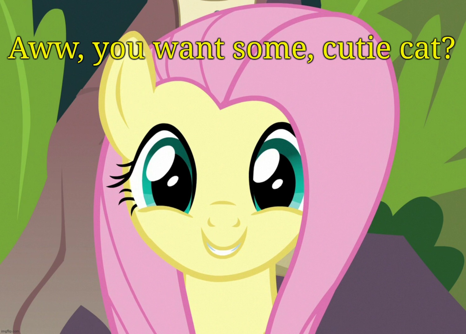 Shyabetes 2 (MLP) | Aww, you want some, cutie cat? | image tagged in shyabetes 2 mlp | made w/ Imgflip meme maker
