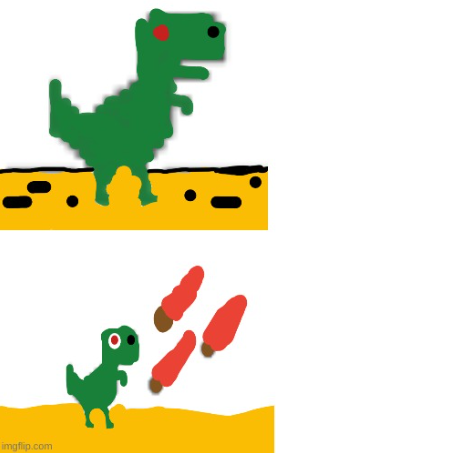 chrome dinosaur drake Blank Meme Template