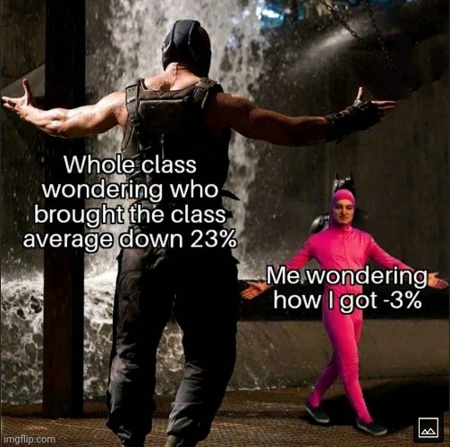 image tagged in memes,class,pink guy vs bane | made w/ Imgflip meme maker