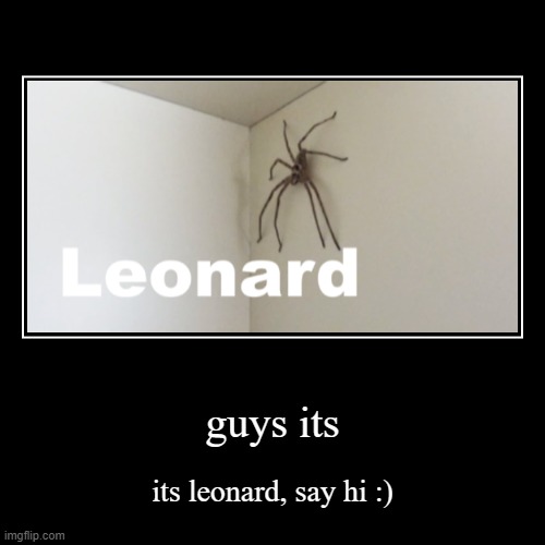 leonard :) | image tagged in funny,demotivationals | made w/ Imgflip demotivational maker