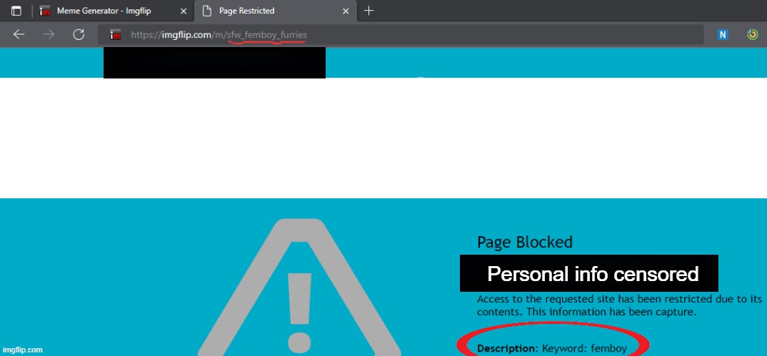 based school | Personal info censored | made w/ Imgflip meme maker