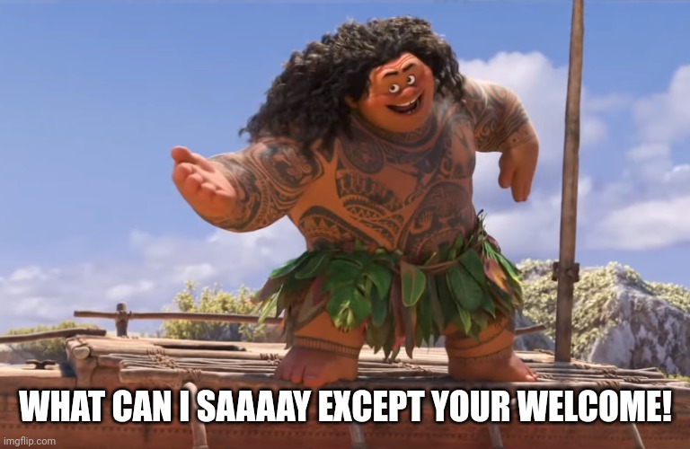 you're welcome without subs | WHAT CAN I SAAAAY EXCEPT YOUR WELCOME! | image tagged in you're welcome without subs | made w/ Imgflip meme maker