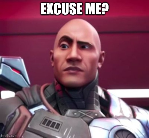 Fortnite Rock | EXCUSE ME? | image tagged in fortnite rock | made w/ Imgflip meme maker