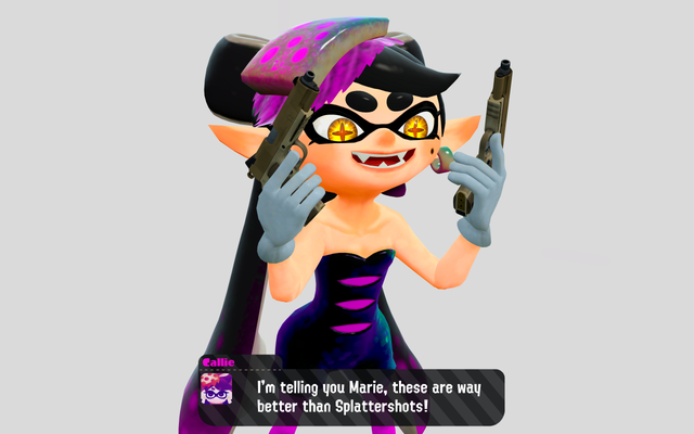 High Quality callie discovers real firearms Blank Meme Template