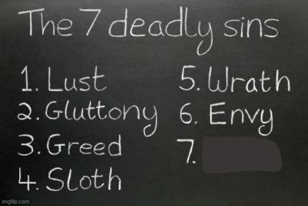 High Quality The 7 Deadly Sins Blank Meme Template
