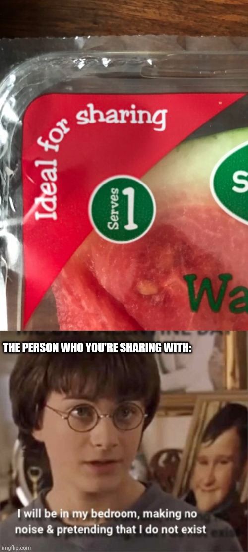 Oof | THE PERSON WHO YOU'RE SHARING WITH: | image tagged in i will be in my room acting like i don t exist | made w/ Imgflip meme maker