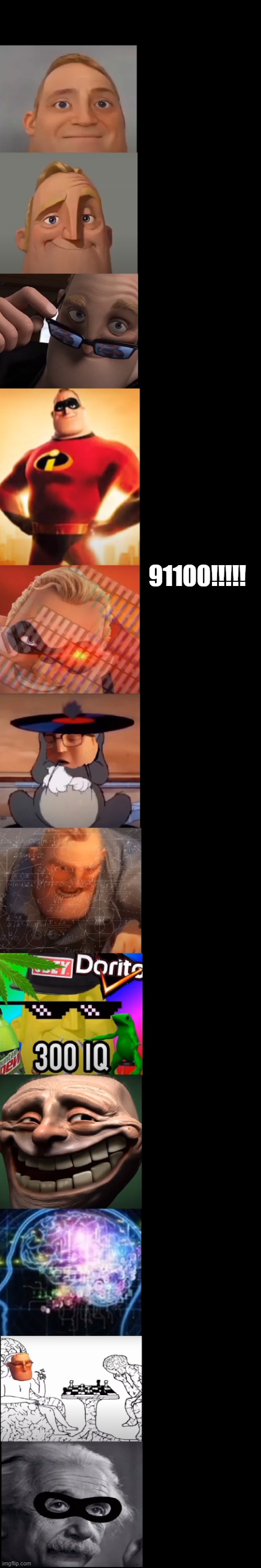 now i have 91120!!!!! | 91100!!!!! | image tagged in mr incredible becoming smart | made w/ Imgflip meme maker