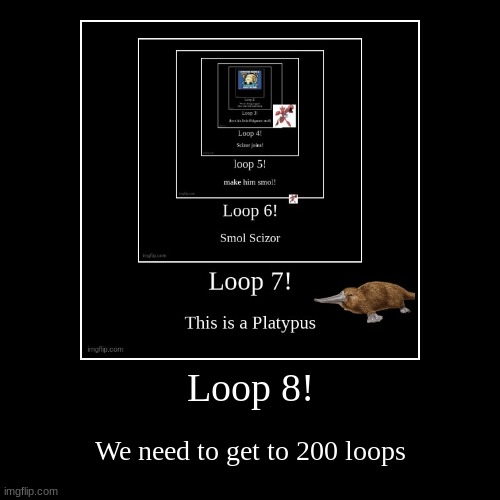 200 loops and we rule! | image tagged in funny,demotivationals | made w/ Imgflip demotivational maker