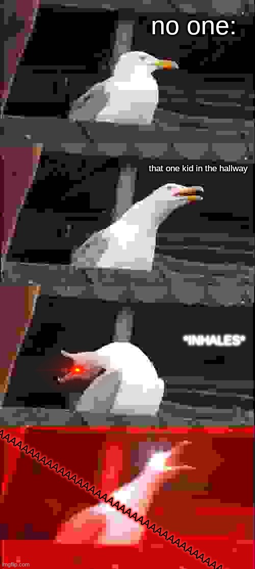 bru | no one:; that one kid in the hallway; *INHALES*; AAAAAAAAAAAAAAAAAAAAAAAAAAAAAAAAAAAAAAAAAAAAAAAAA; AAAAAAAAAAAAAAAAAAAAAAAAAAAAAAAAAAAAAAAAAAAAAAAAAAAAAAAAAAAA | image tagged in memes,inhaling seagull | made w/ Imgflip meme maker
