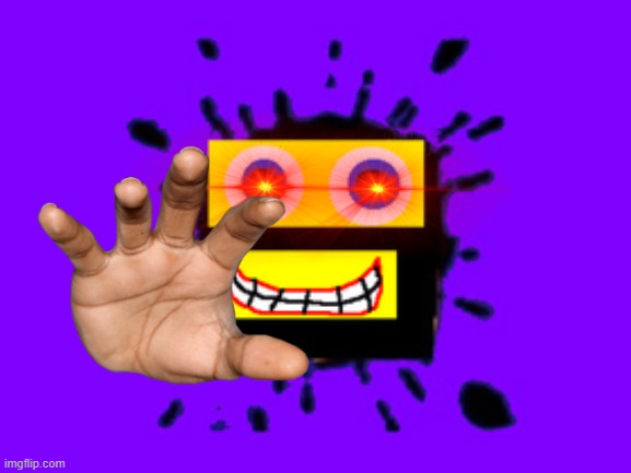 he knows where you live | image tagged in klasky csupo robot logo | made w/ Imgflip meme maker