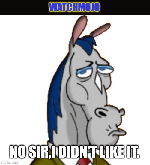 Mr horse doesn't like WatchMojo | WATCHMOJO; NO SIR,I DIDN'T LIKE IT. | image tagged in mr horse | made w/ Imgflip meme maker