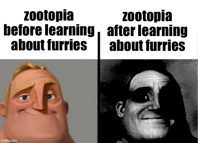 Teacher's Copy | zootopia before learning about furries; zootopia after learning about furries | image tagged in teacher's copy | made w/ Imgflip meme maker