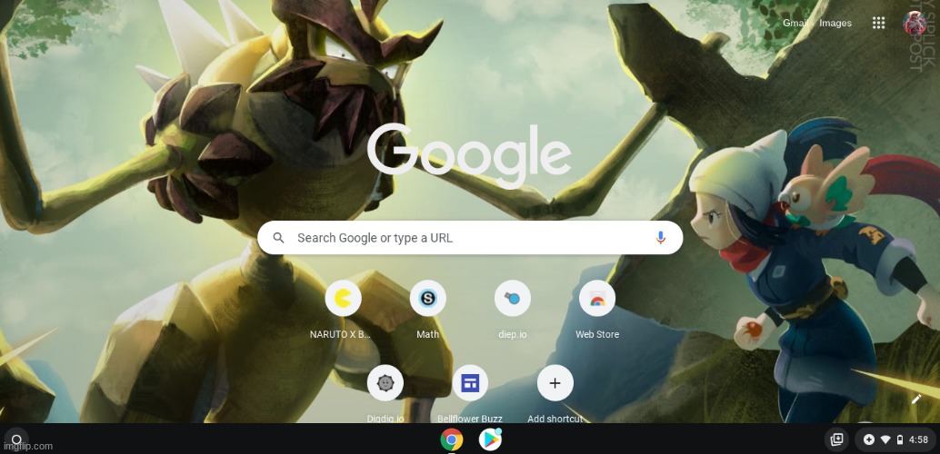 rate my google search background | image tagged in pokemon,kleavor,google | made w/ Imgflip meme maker