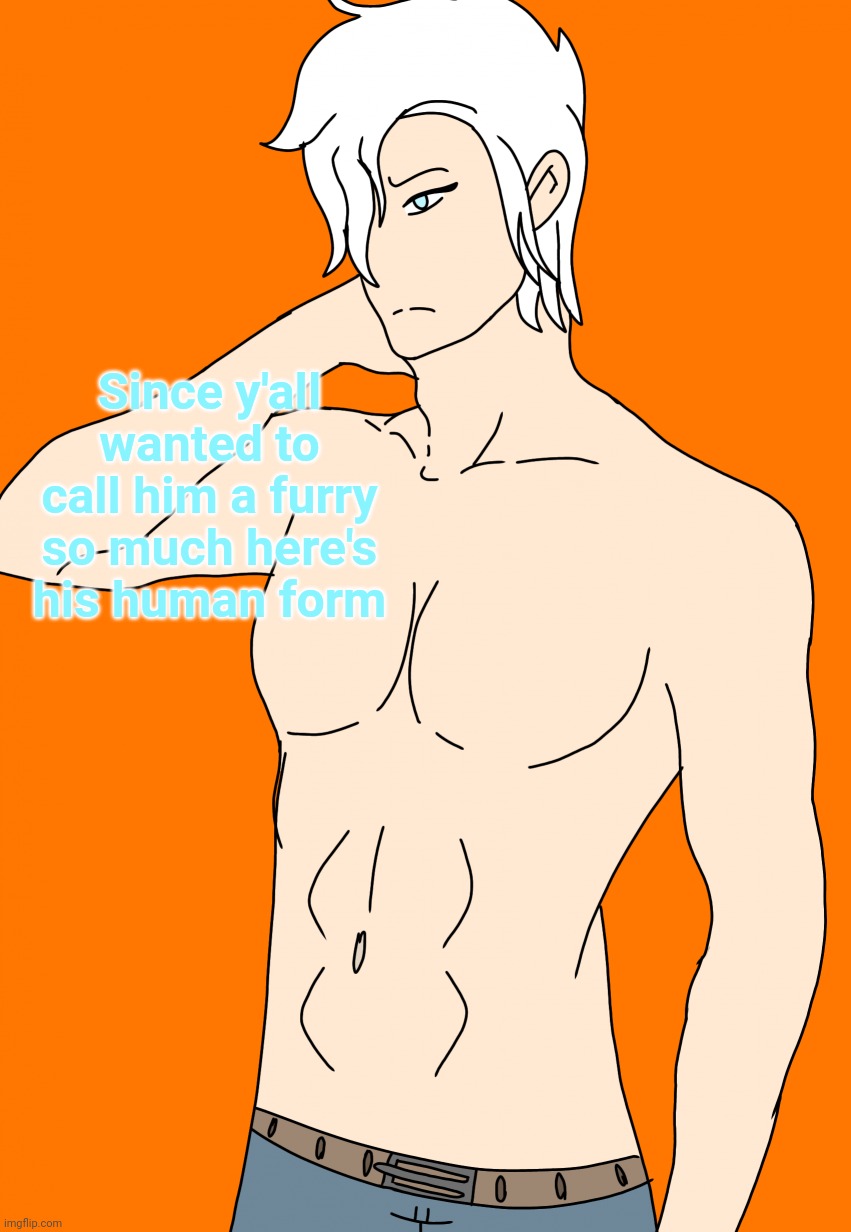 Spire's canon human design | Since y'all wanted to call him a furry so much here's his human form | image tagged in spire's canon human design | made w/ Imgflip meme maker