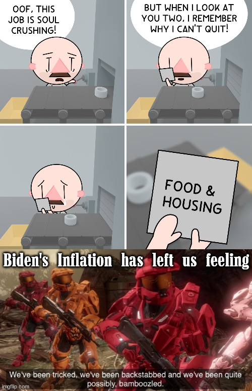 Biden's Inflation has left us feeling | image tagged in we've been tricked,political meme | made w/ Imgflip meme maker