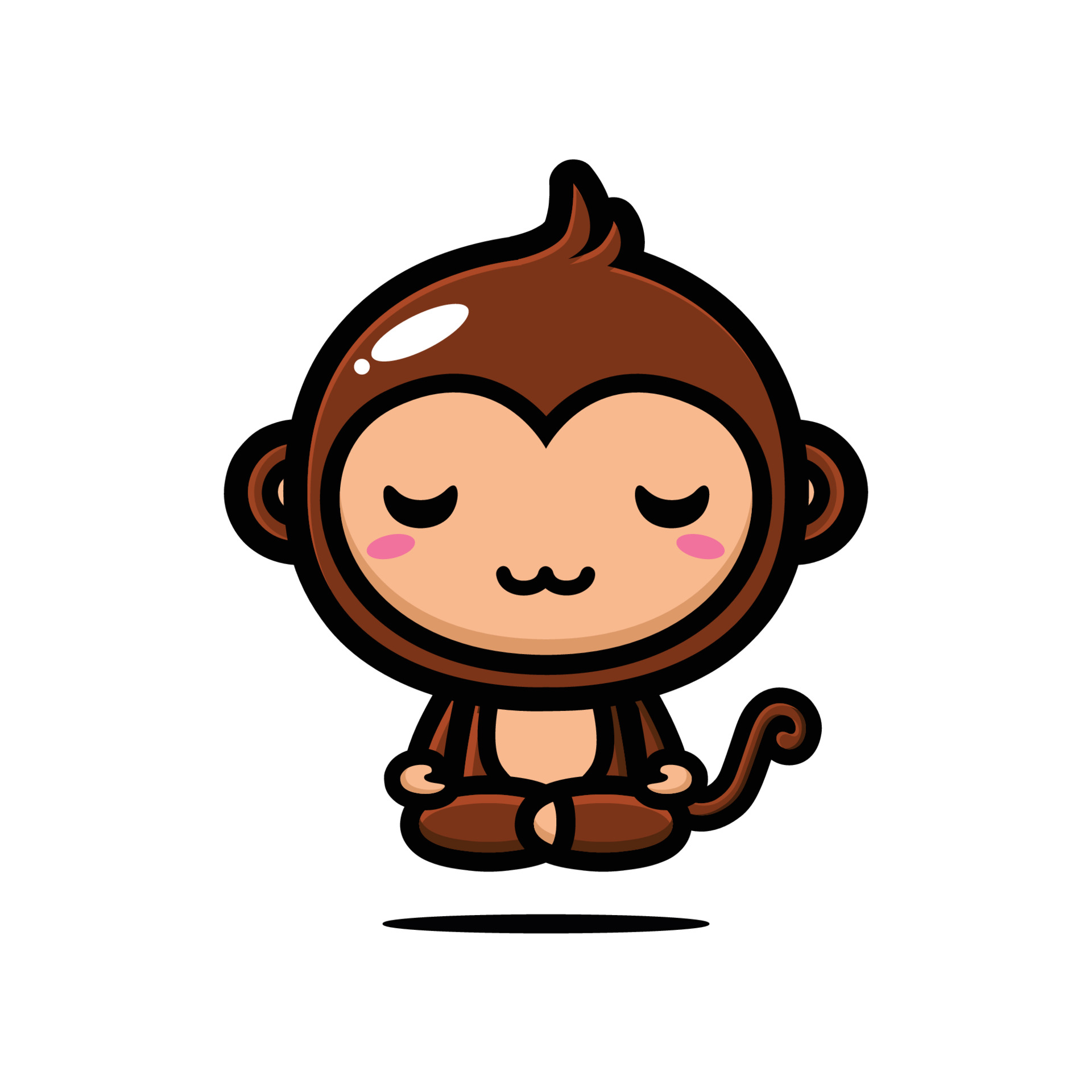 Meditation Monkey Blank Meme Template