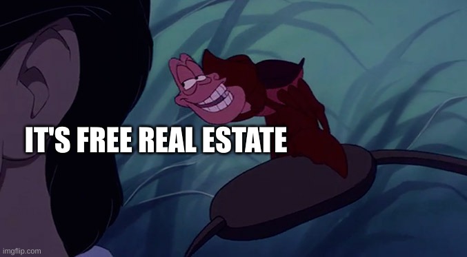 Free | IT'S FREE REAL ESTATE | image tagged in sebastian kiss the girl | made w/ Imgflip meme maker
