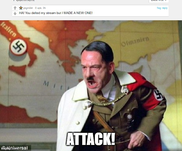 attack hitler stream Blank Meme Template