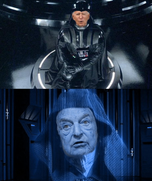 Joe Vader Biden and Emperor Soros Blank Meme Template
