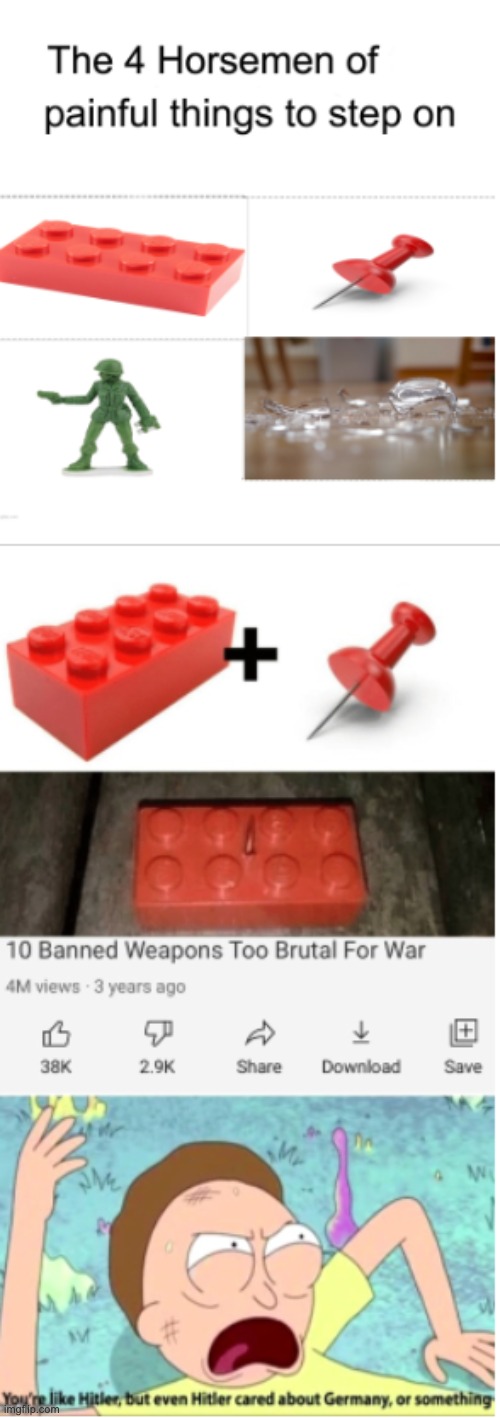 When you step on lego/get killed | image tagged in lego,murder,soldier protecting sleeping child | made w/ Imgflip meme maker
