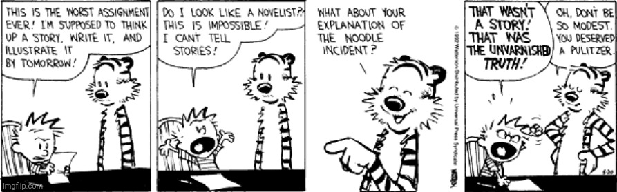 calvin and hobbes school day