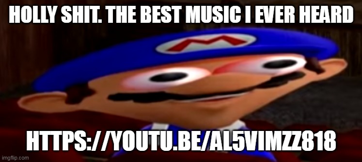 smg4 stare | HOLLY SHIT. THE BEST MUSIC I EVER HEARD; HTTPS://YOUTU.BE/AL5VIMZZ818 | image tagged in smg4 stare | made w/ Imgflip meme maker