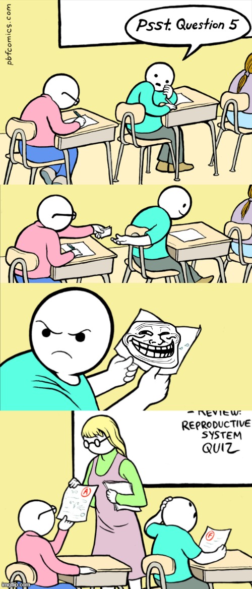 image tagged in comics,note passing,quiz kid | made w/ Imgflip meme maker