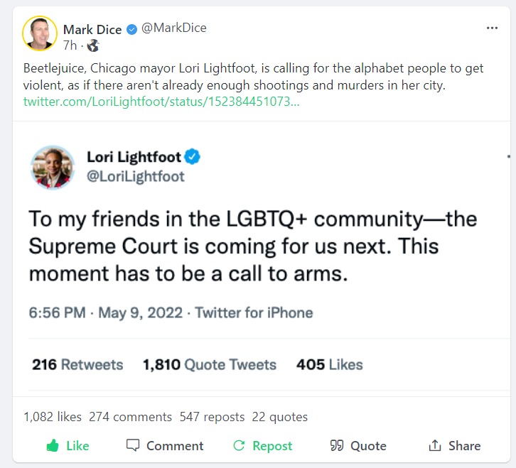 If a white person issued a call to arms, the Feds would be all over them like flies on shit. | image tagged in beetlejuice,lori lightfoot,chitcago,sedition,treason,lgbtq | made w/ Imgflip meme maker