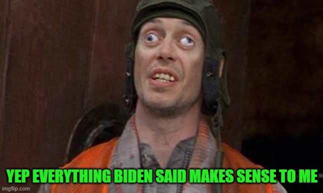 Understanding Biden |  YEP EVERYTHING BIDEN SAID MAKES SENSE TO ME | image tagged in looks good to me | made w/ Imgflip meme maker