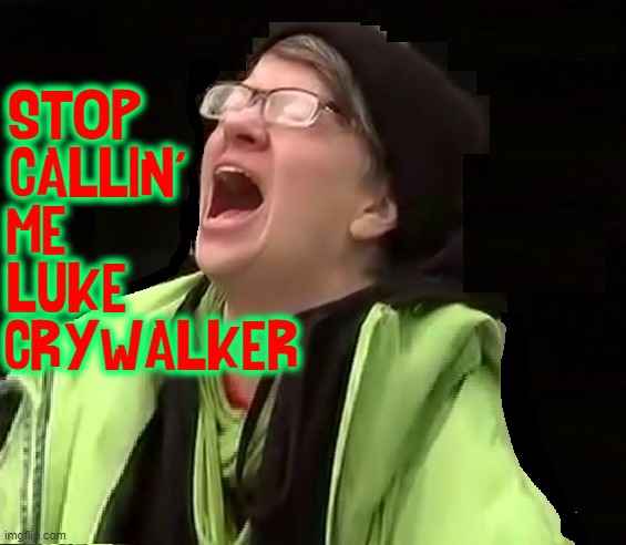 If a lotta folks call you Crybaby, maybe you oughta get a diaper | STOP             
CALLIN'          
ME                  
LUKE              
CRYWALKER | image tagged in vince vance,crybabies,whiners,liberal tears,memes,luke skywalker | made w/ Imgflip meme maker