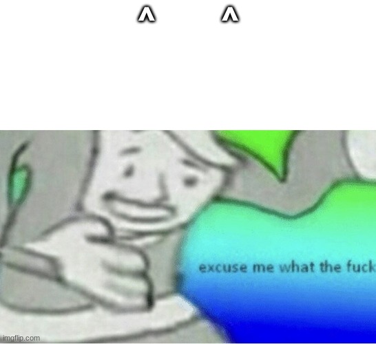 Excuse me wtf blank template | ^           ^ | image tagged in excuse me wtf blank template | made w/ Imgflip meme maker