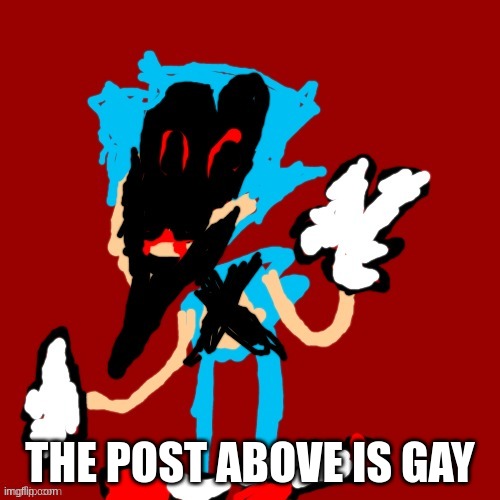 THE POST ABOVE IS GAY | image tagged in destruction html | made w/ Imgflip meme maker