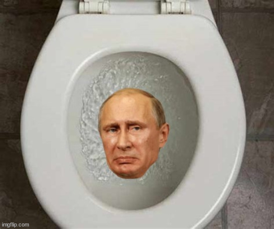 Putin's met his Waterloo? Nope whirlpool..... | image tagged in vlad,putin,loser,war criminal,down the tubes | made w/ Imgflip meme maker